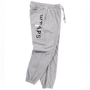 WTAPS Japan - Authentic Tapered Cotton Academy Jersey Sweatpants Ash Gray